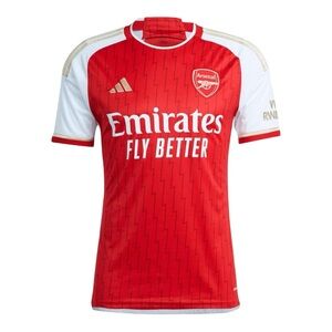 Adidas Men's Soccer Arsenal 23/24 Home Jersey - Lightning Bolts and Gold Details